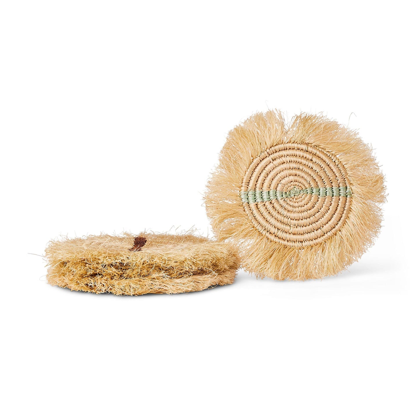 Restorative Fringed Coasters - Multicolor, Set of 4