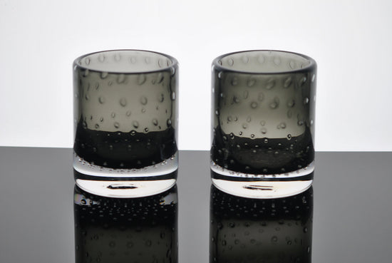 Gray Bubble Bourbon Glass