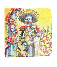 Load image into Gallery viewer, Day Of The Dead - Tumbled Marble Coaster
