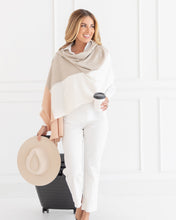 Load image into Gallery viewer, Dreamsoft Organic Cotton Travel Scarf - Blush Colorblock
