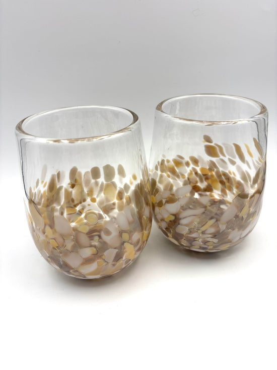 Vintage Crown Stemless Wine Glass