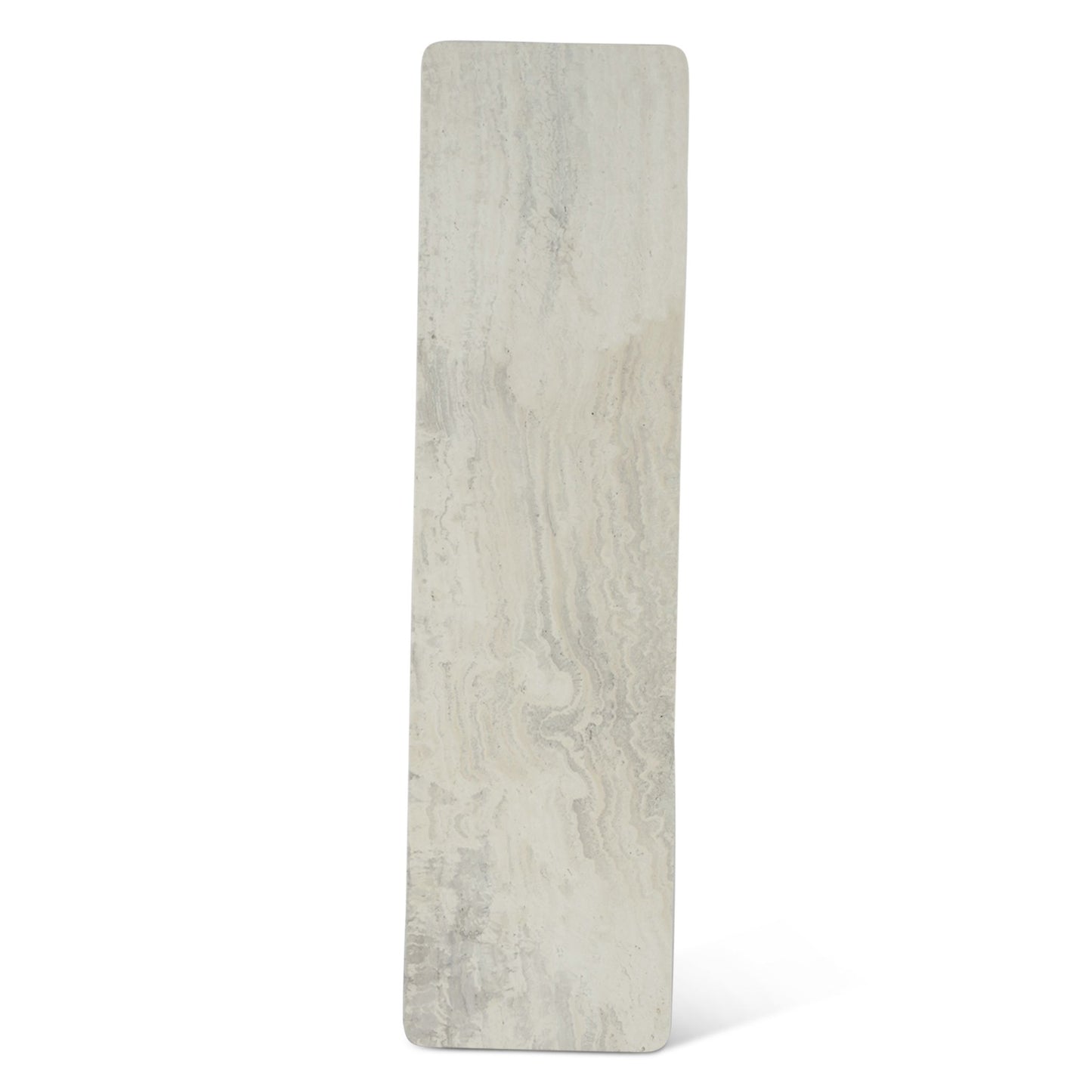 Vista 60" Console Table with White Travertine and Light Base