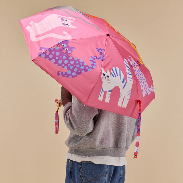 Arty Cats Compact Duck Umbrella