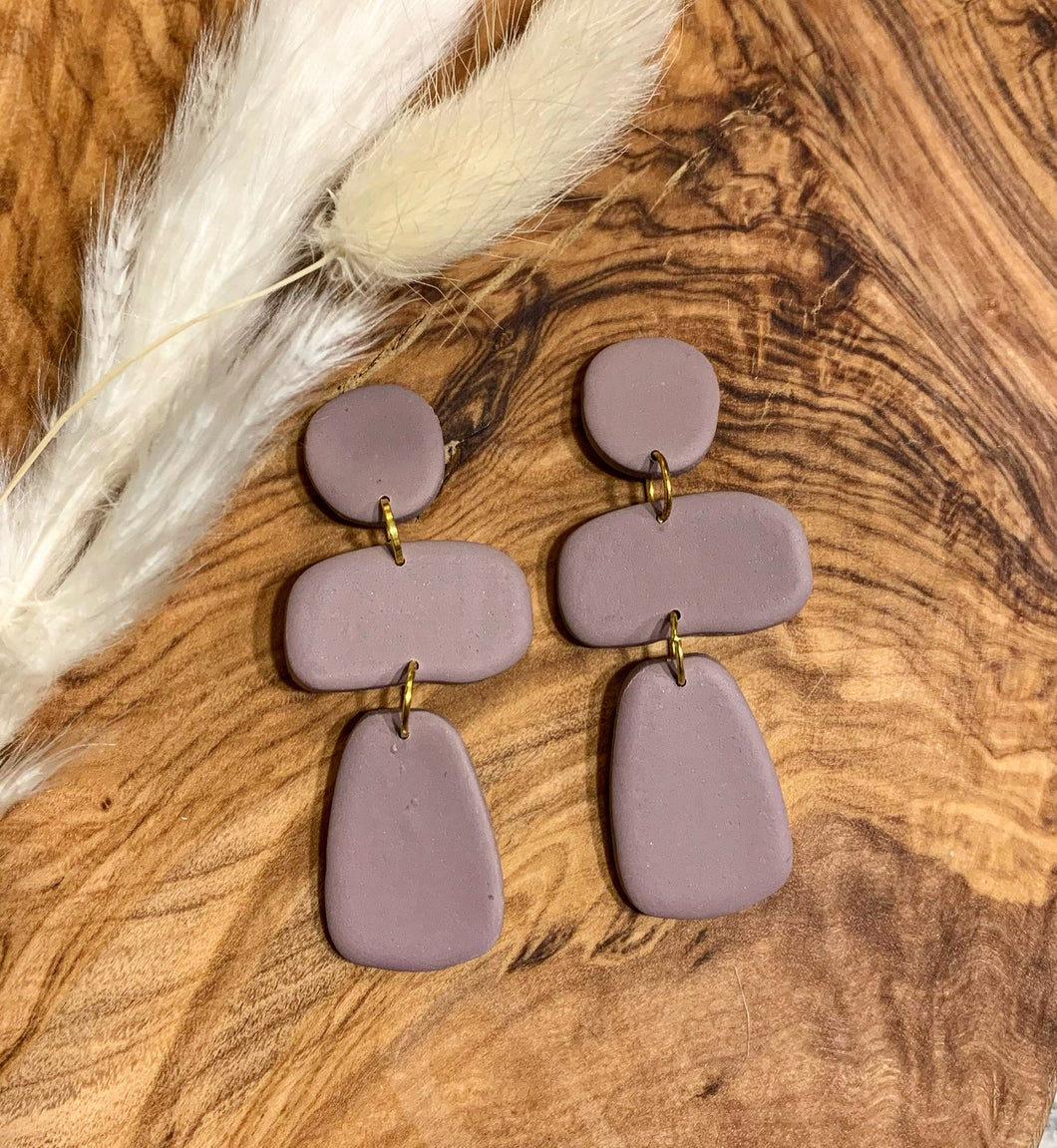 Pebble Dangles - Mauve Purple