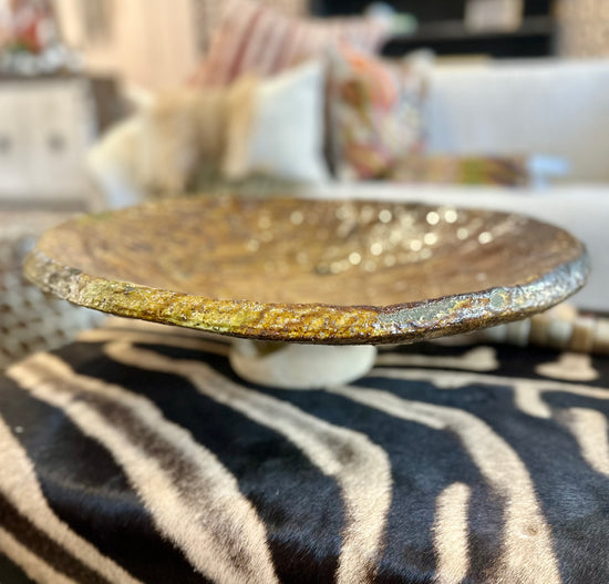Ochre Moroccan Ceramic Couscous Platter