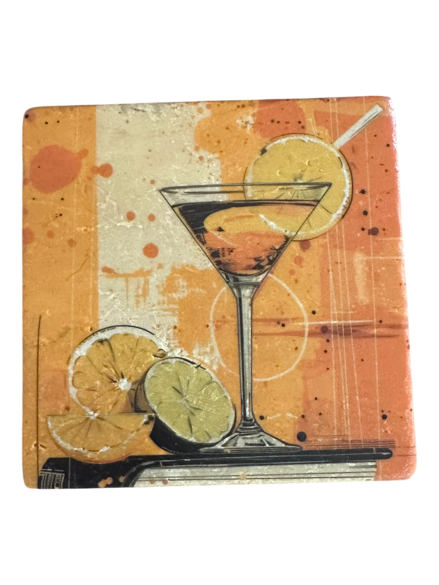 Summer Cocktails - Tumbled Marble Coasters