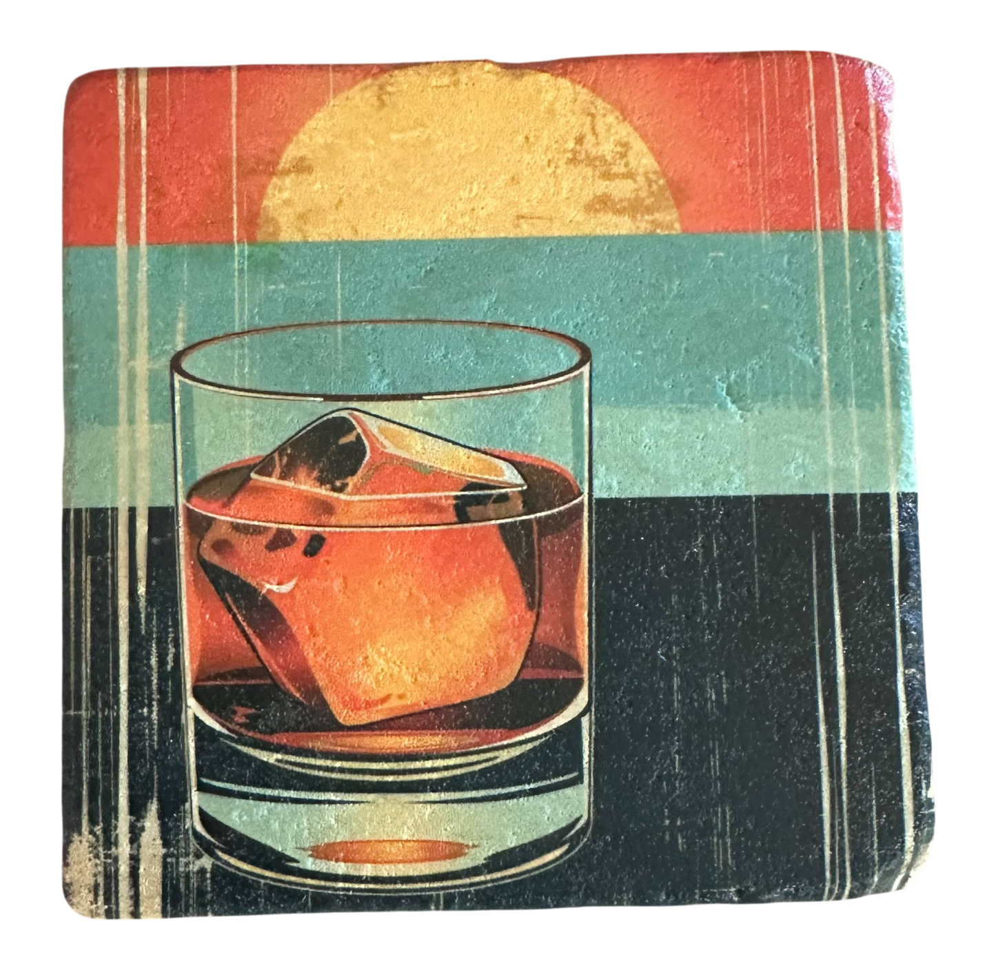 Summer Cocktails - Tumbled Marble Coasters