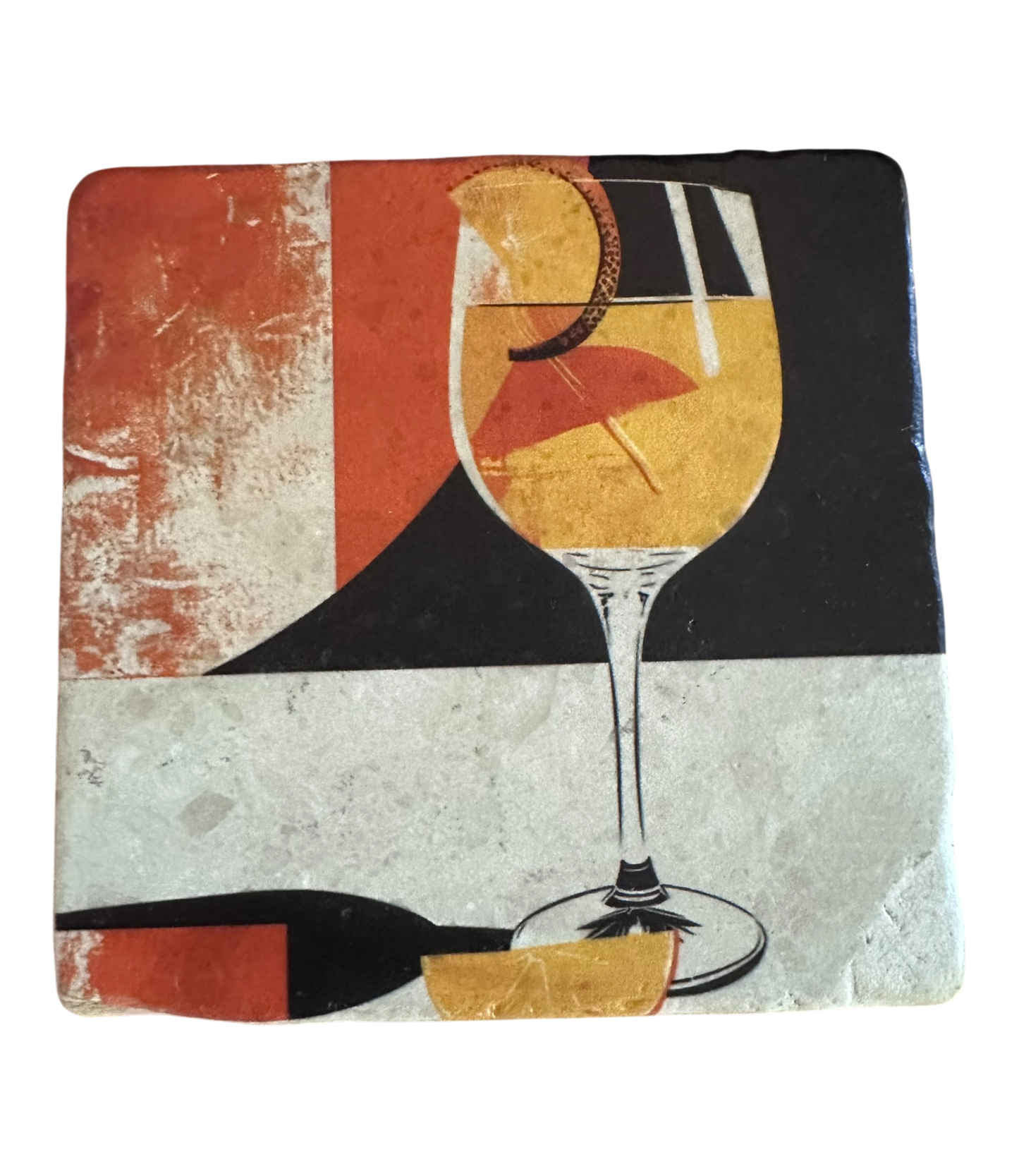 Summer Cocktails - Tumbled Marble Coasters