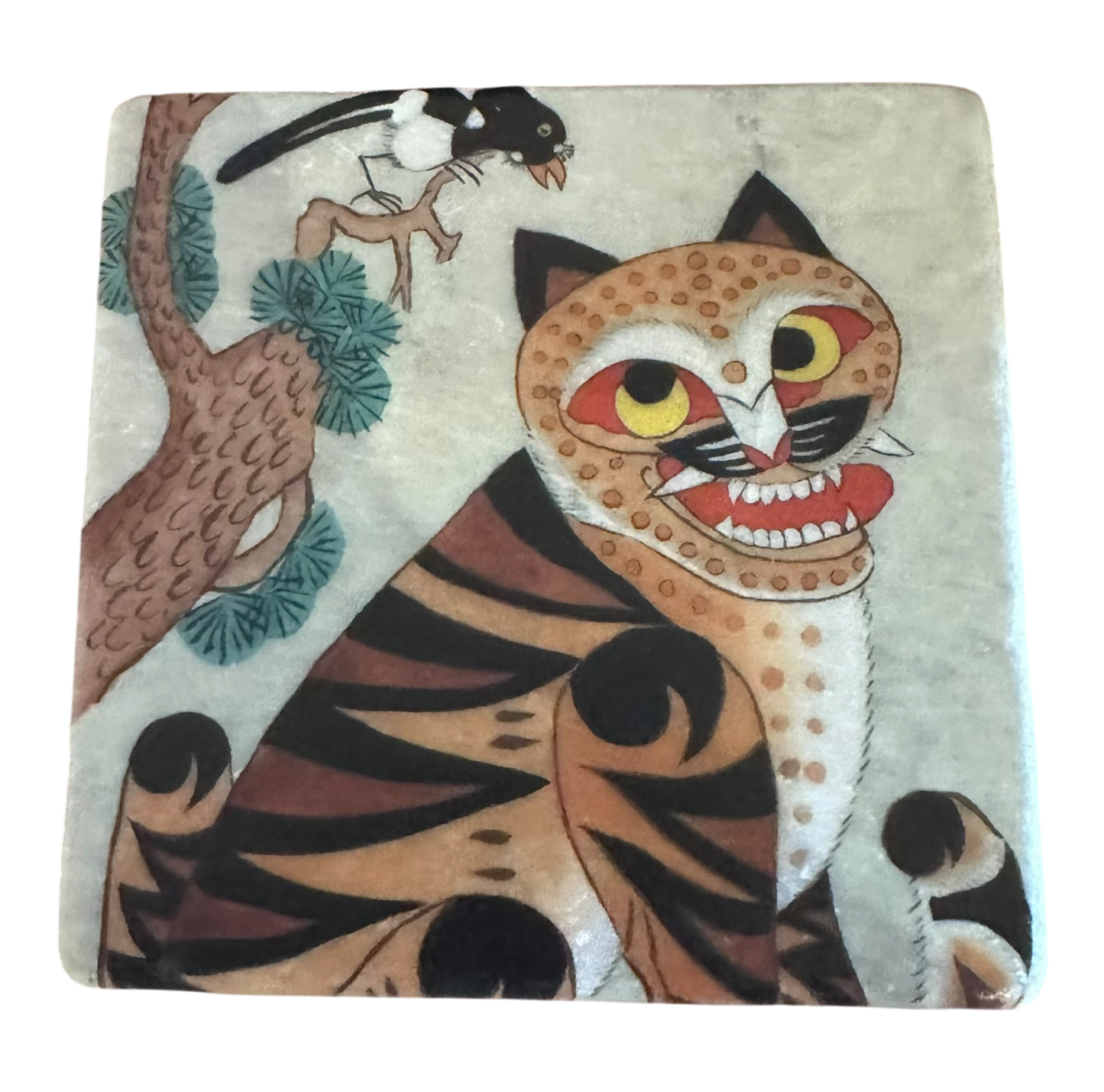 Minhwa Tigers - Tumbled Marble Coasters