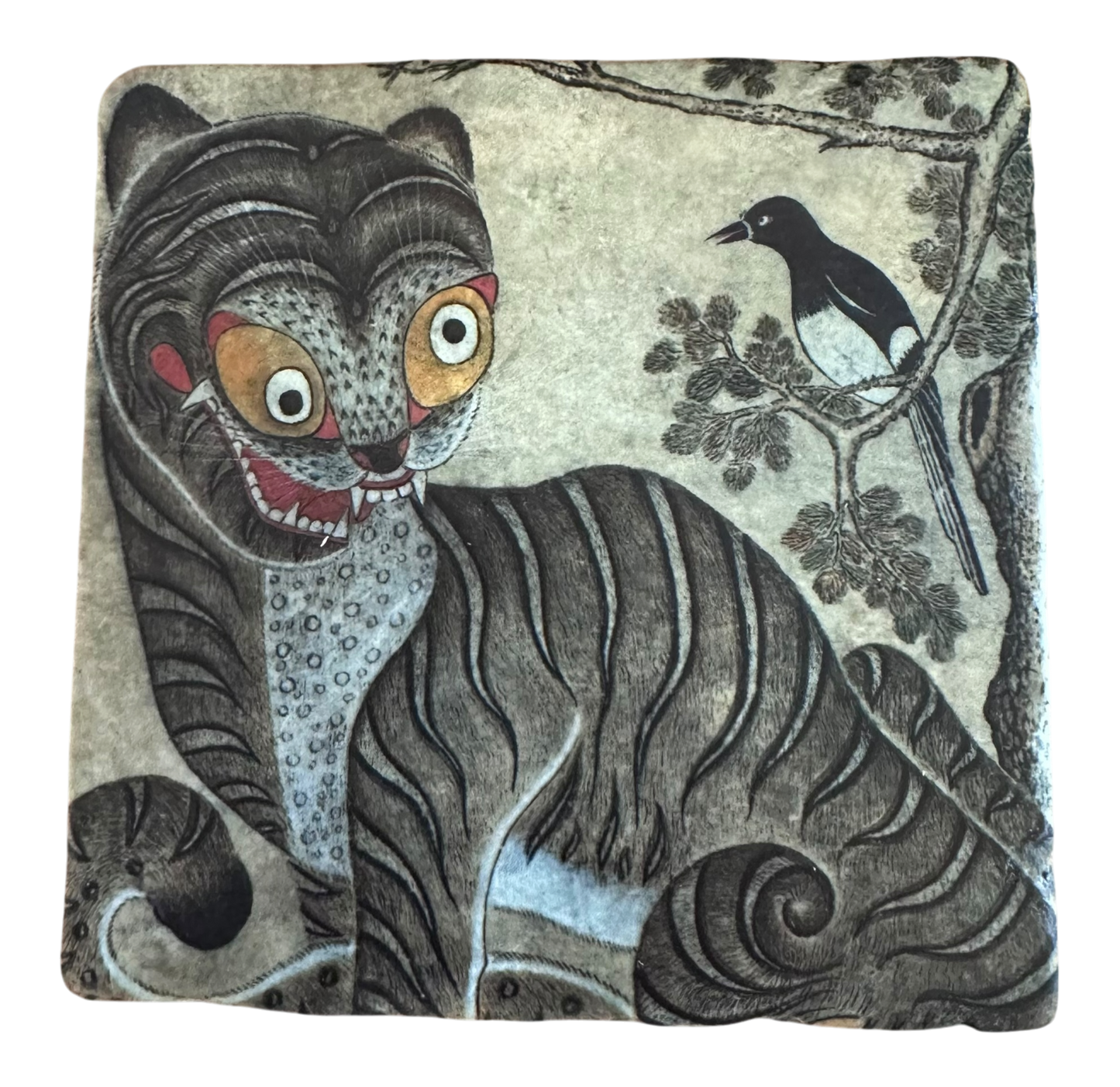 Minhwa Tigers - Tumbled Marble Coasters