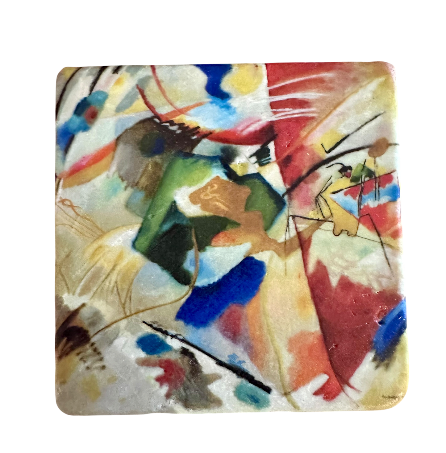 Kandinsky - Tumbled Marble Coasters