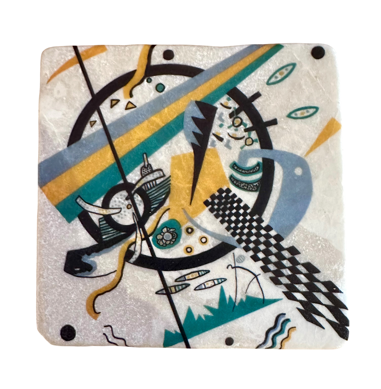 Kandinsky - Tumbled Marble Coasters