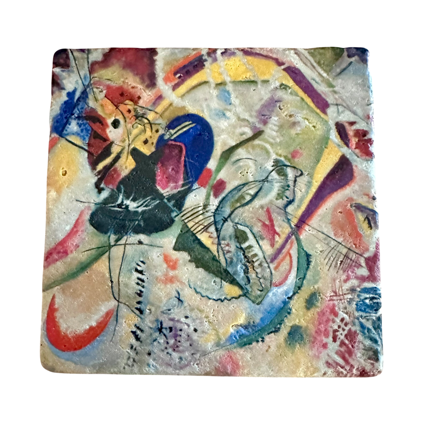 Kandinsky - Tumbled Marble Coasters
