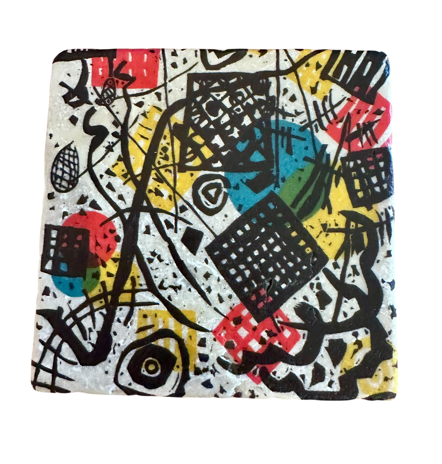 Kandinsky - Tumbled Marble Coasters