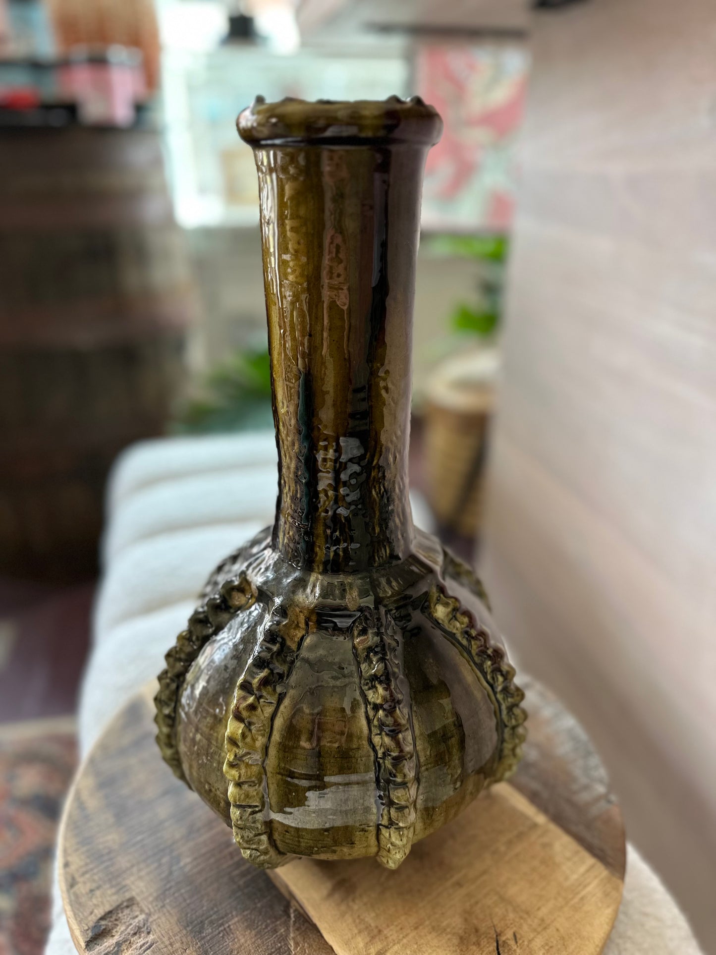 Moroccan Tamegroute Vintage Vase Pot