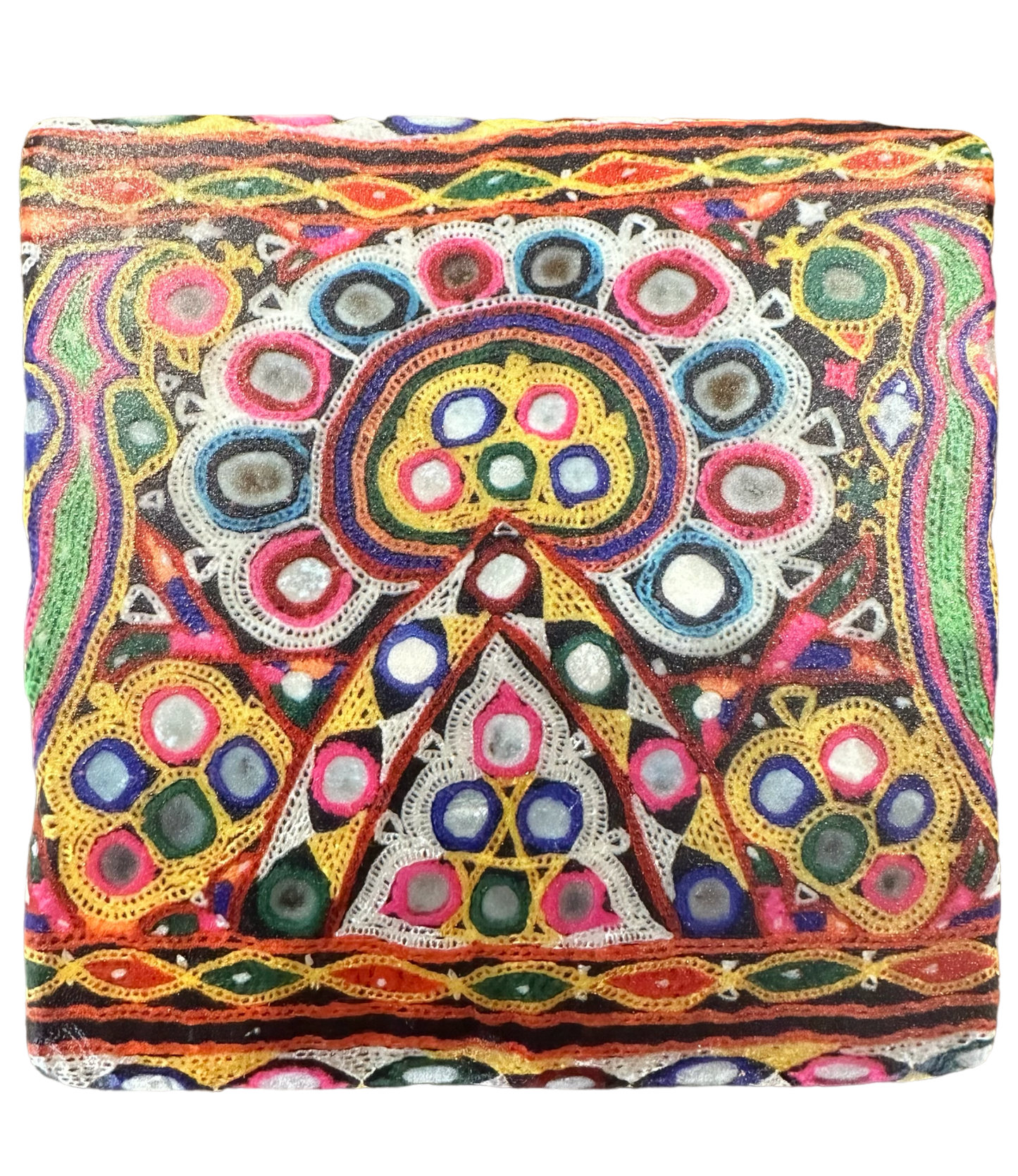 Indian Mirrorcloth - Tumbled Marble Coaster