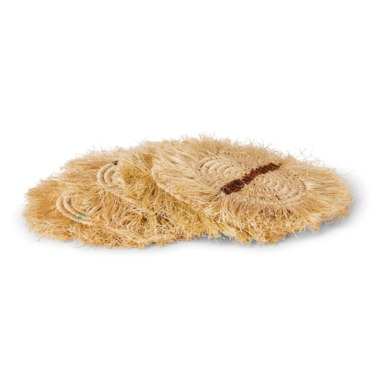 Restorative Fringed Coasters - Multicolor, Set of 4
