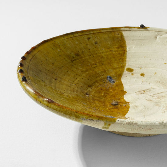 Tinfou Tamegrout Half Natural Half Glazed Plate