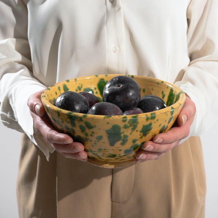 Provence Ceramic Splashed Bowl