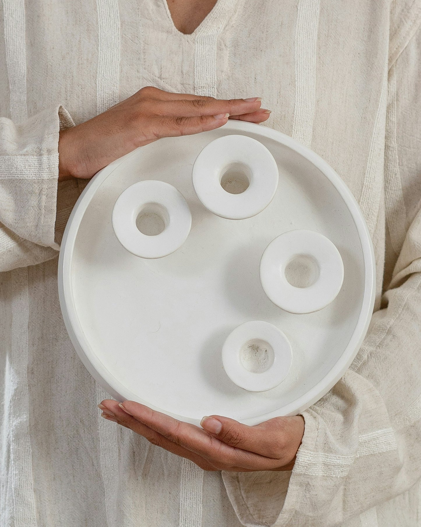 Nour Ceramic Candlestick Holder