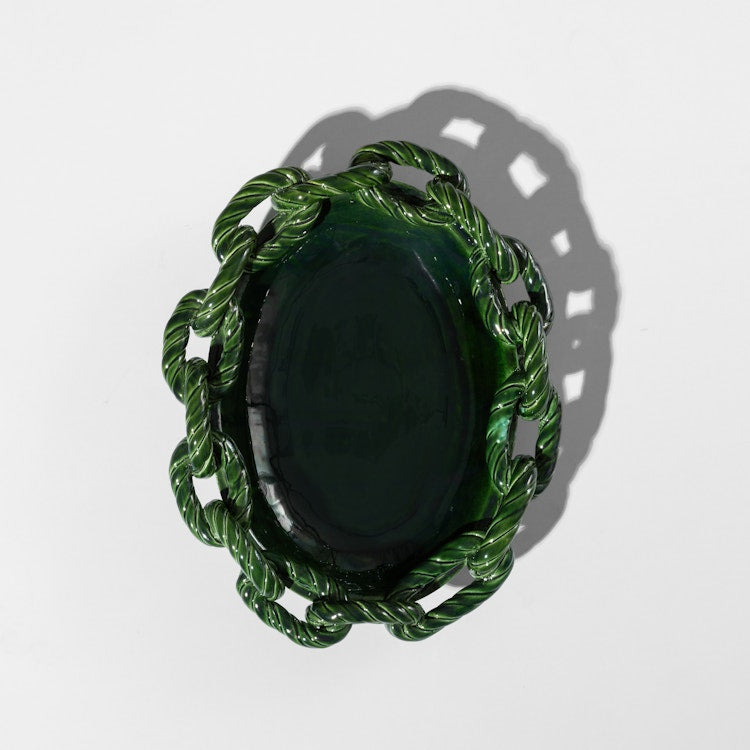 Link Oval Plate in Green