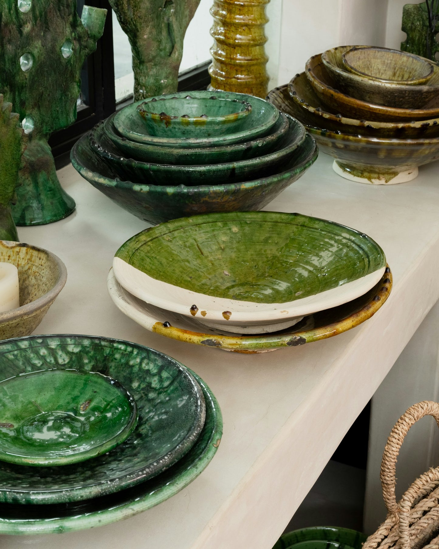 Tinfou Tamegrout Half Natural Half Glazed Plate