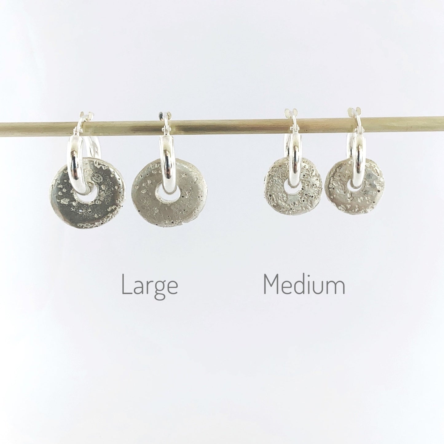 Sandcast Hoop Earring with Donut