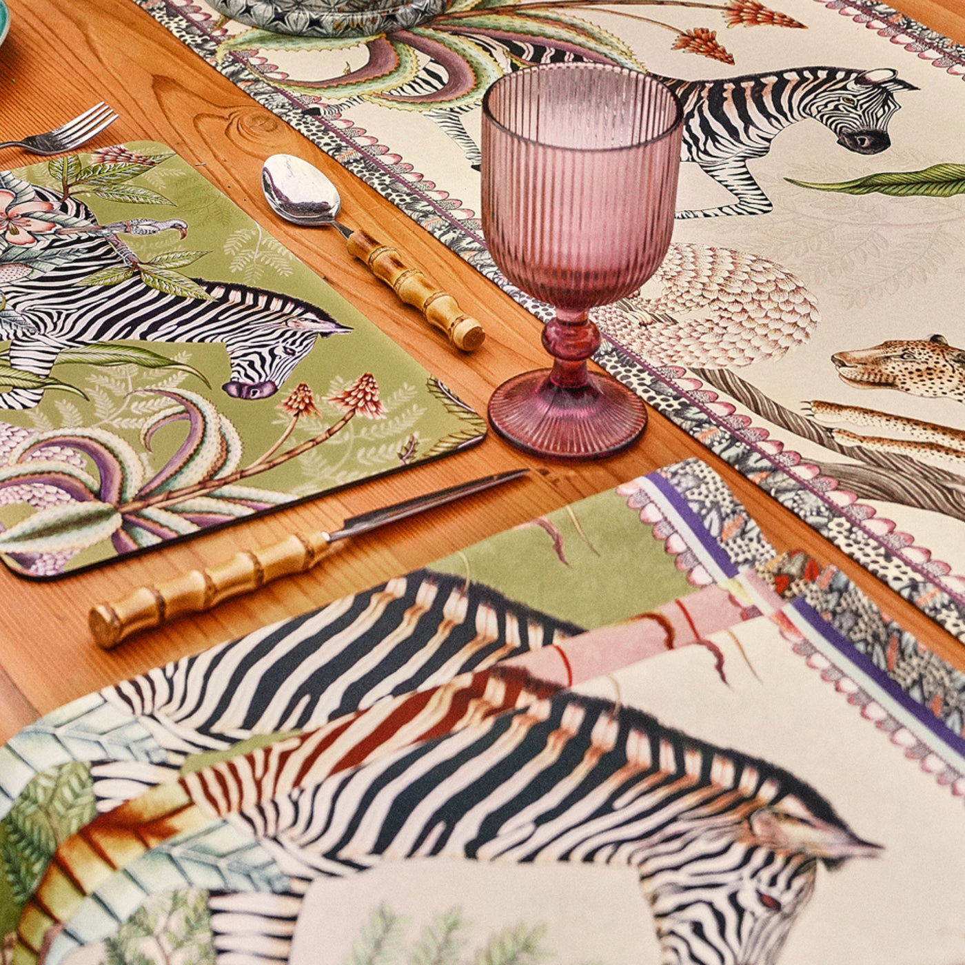 Thanda Stripe Napkins (Pair) - Stone