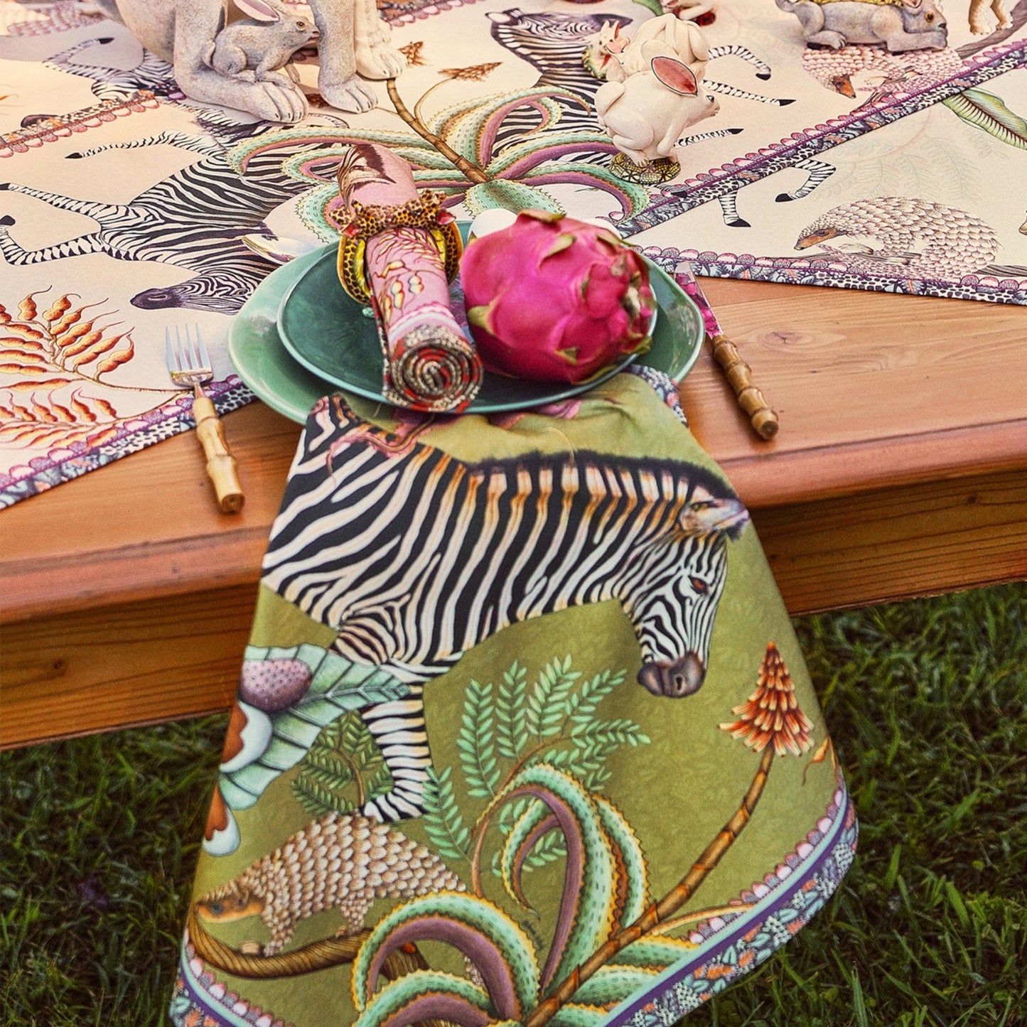 Pangolin Park Table Runner - Stone