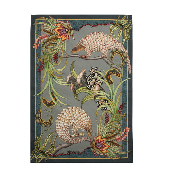 Pangolin Pair Tea Towel - Ash