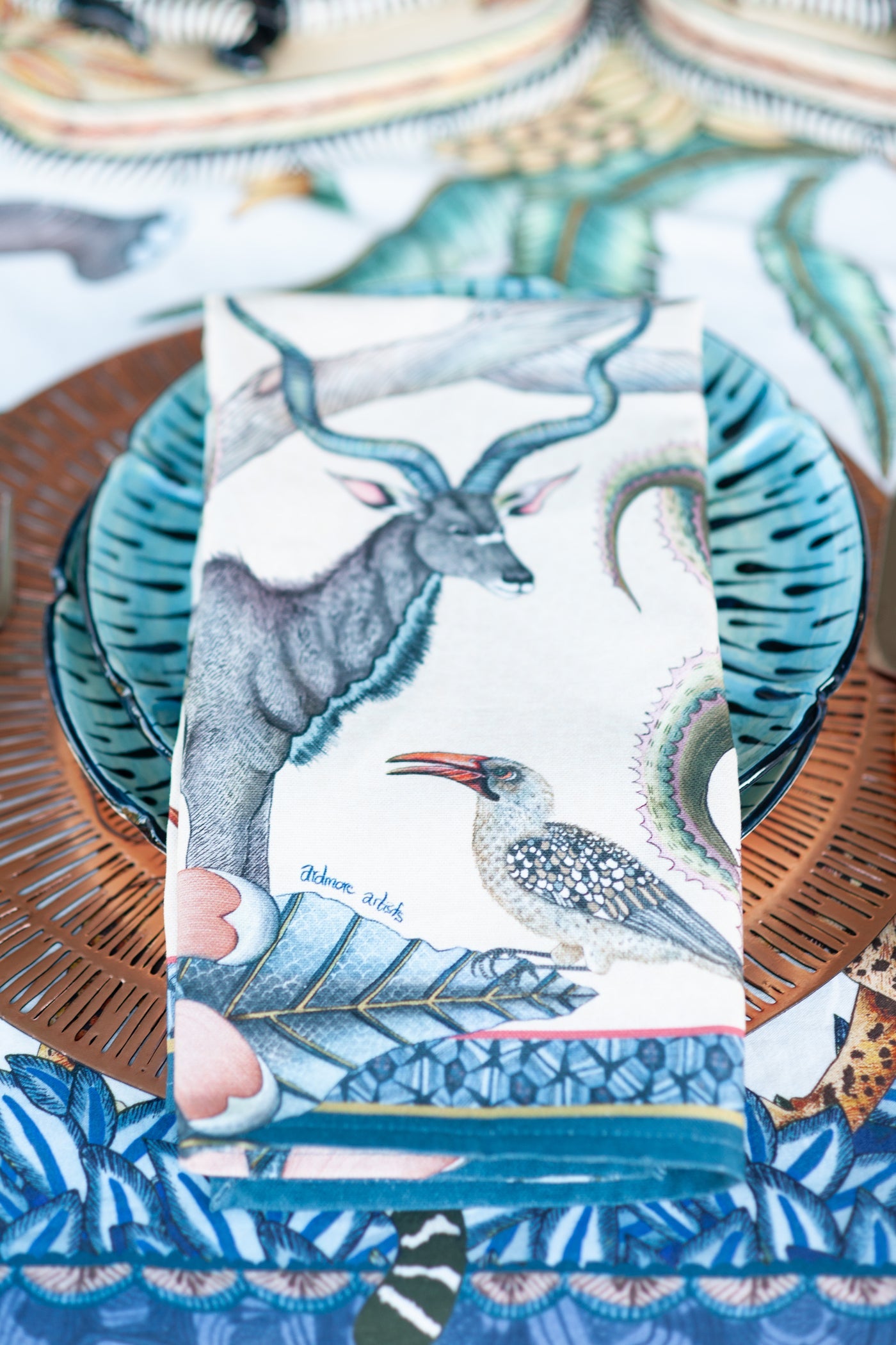 Pangolin Park Tea Towel - Tanzanite
