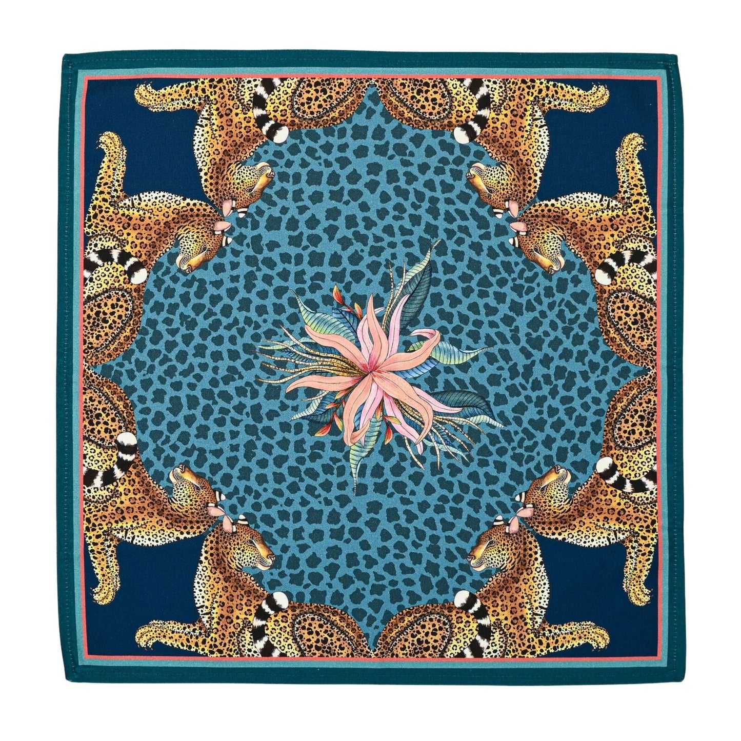 Leopard Lily Napkins (Pair) - Frost