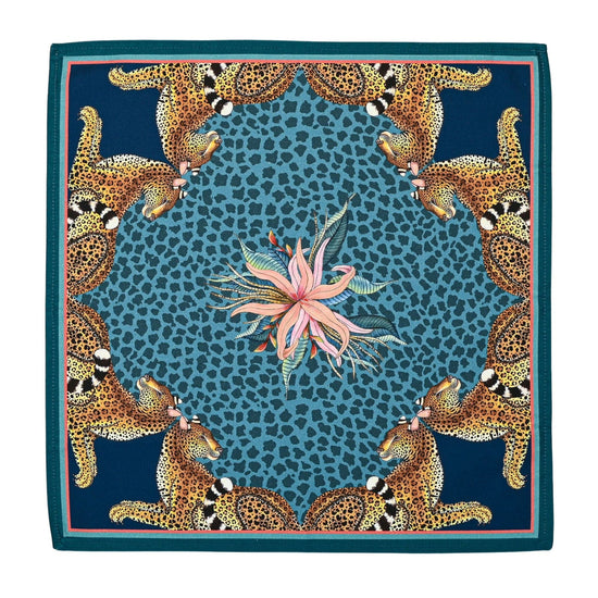 Leopard Lily Napkins (Pair) - Frost