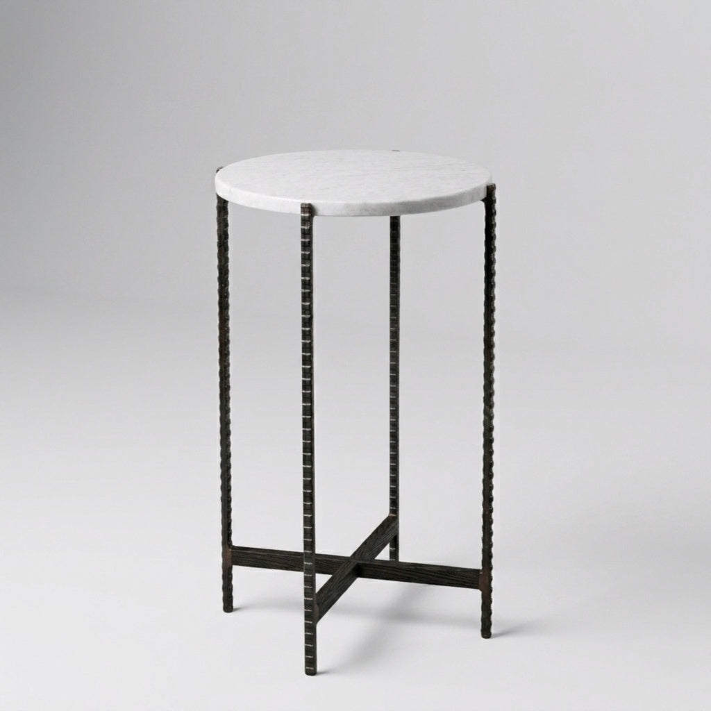 Silver Sands Marble Side Table