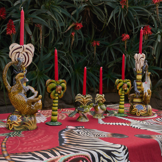 Pangolin Park Table Runner - Royal Red