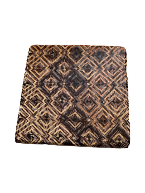 African Kuba Cloth - Tumbled Marble Coaster