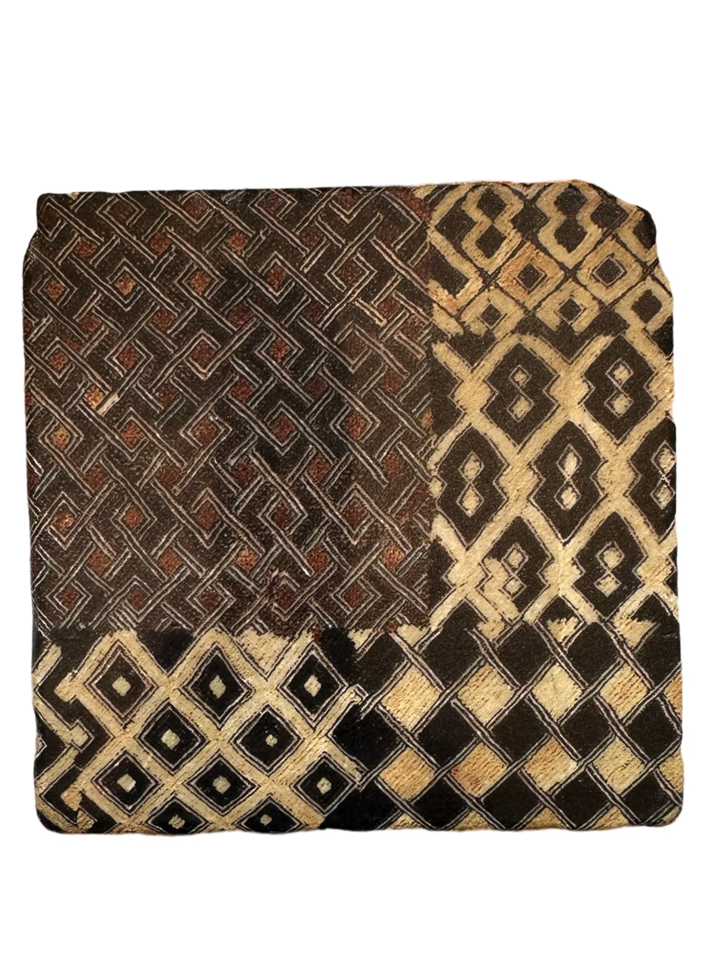 African Kuba Cloth - Tumbled Marble Coaster