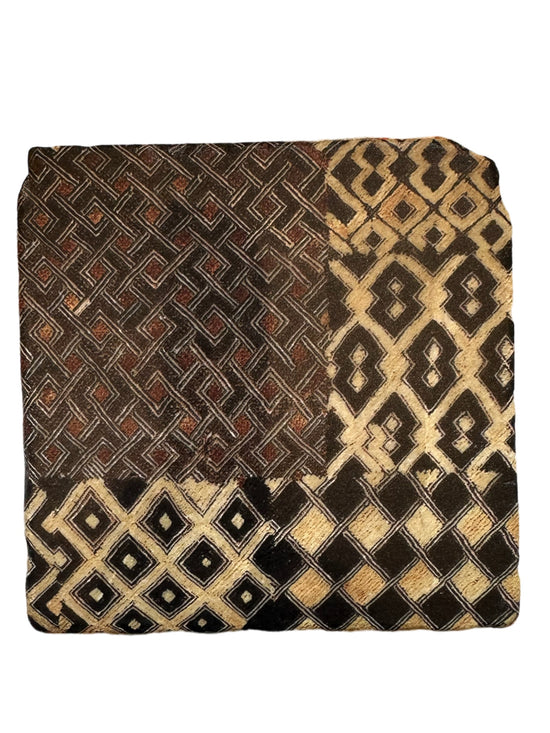 African Kuba Cloth - Tumbled Marble Coaster