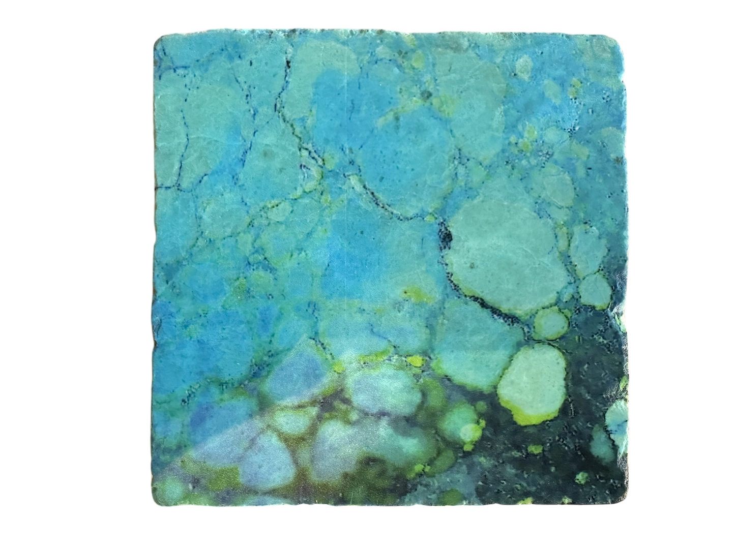 Turquoise - Tumbled Marble Coaster