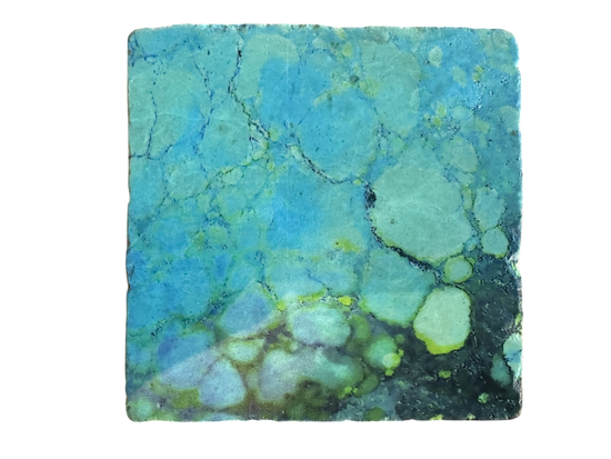 Turquoise - Tumbled Marble Coaster