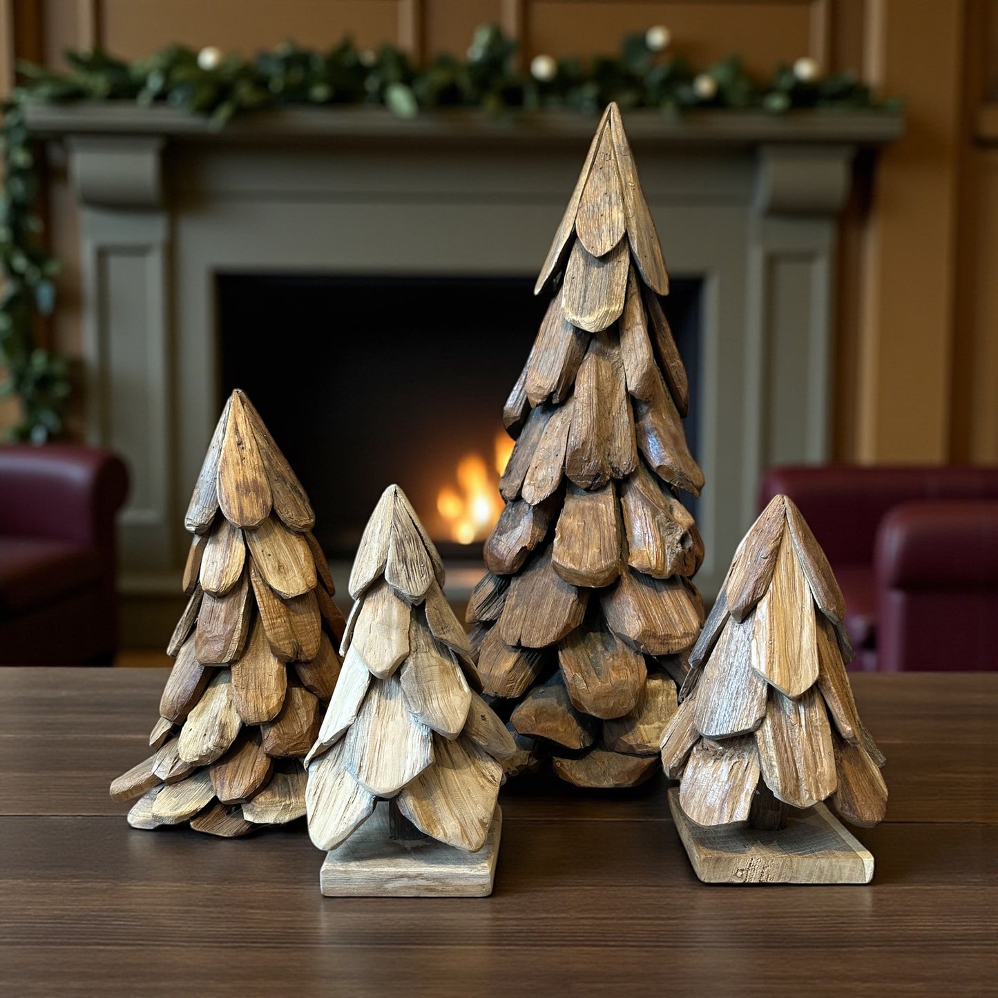 Hand-Crafted Teakwood Trees