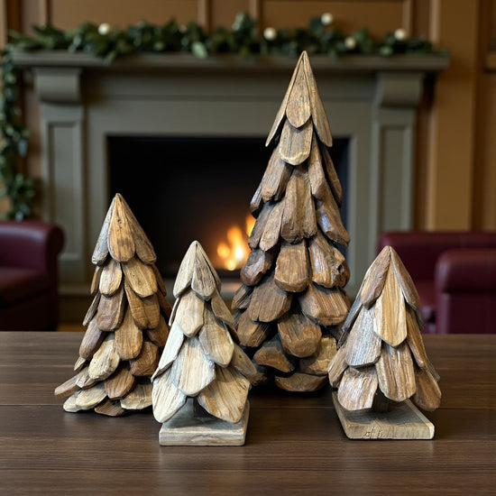 Hand-Crafted Teakwood Trees