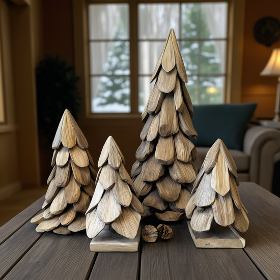 Hand-Crafted Teakwood Trees