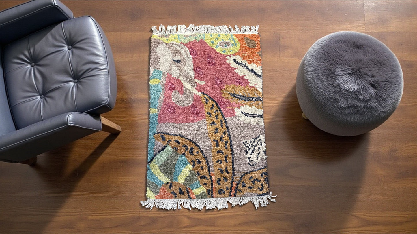 Jungle Motif Rug 2' x 3'