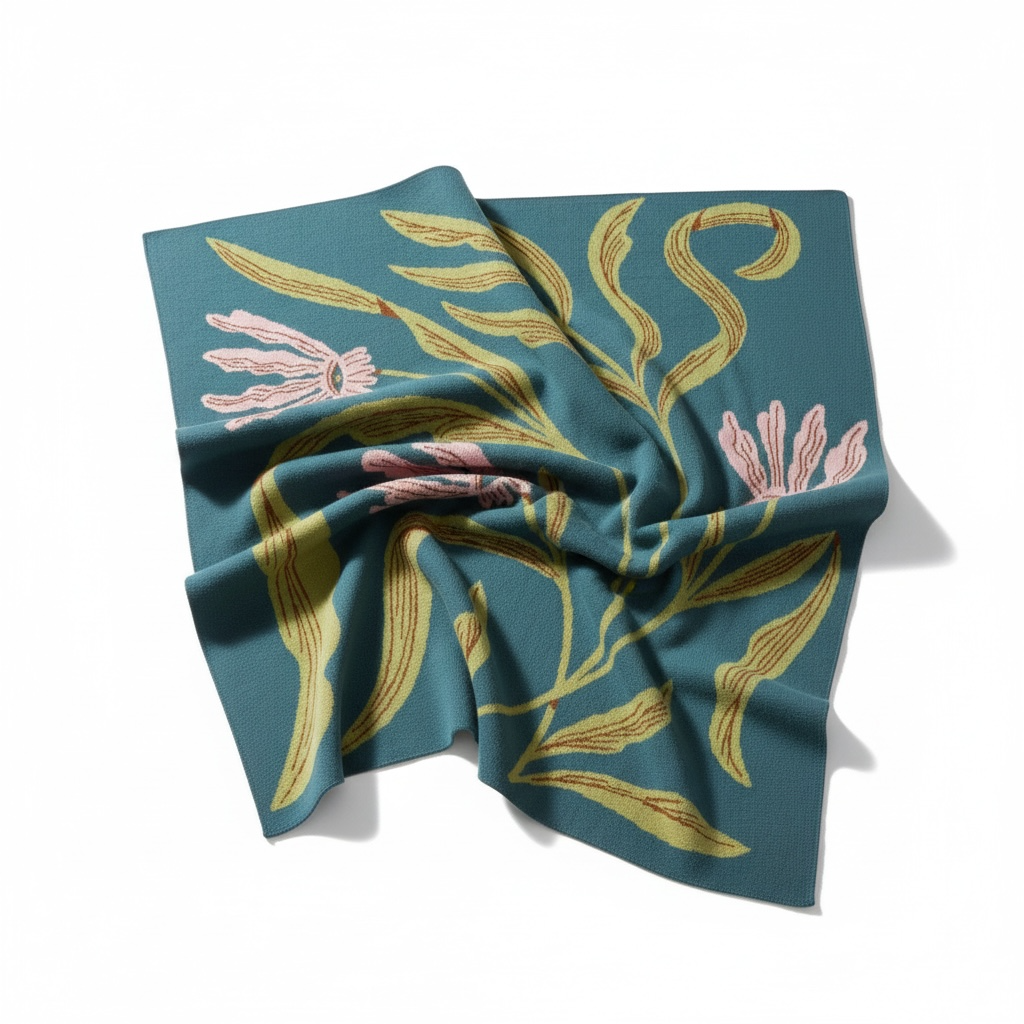 Flora Vision Knit Blanket