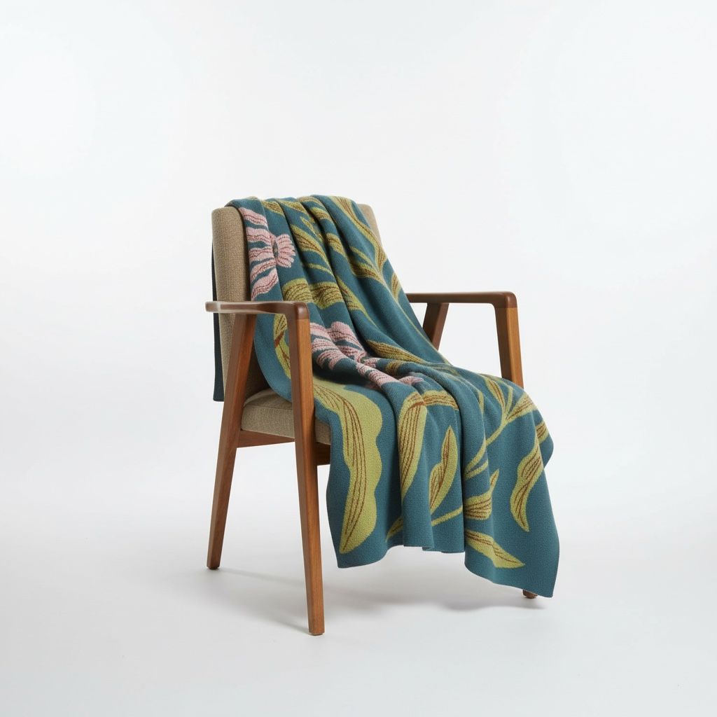 Flora Vision Knit Blanket