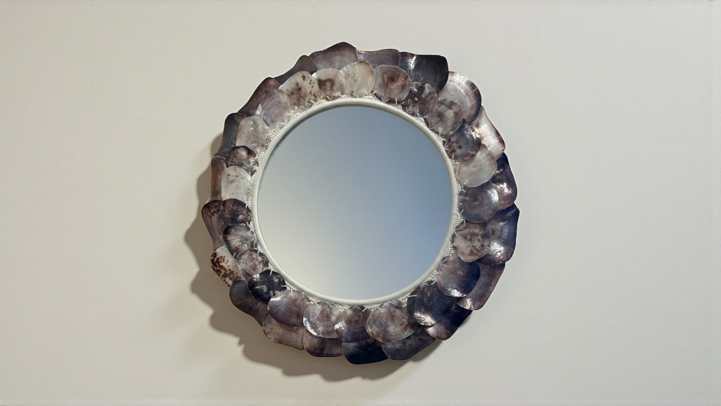 35" Round Placuna Shell Mirror