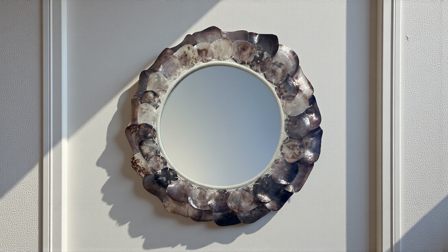 35" Round Placuna Shell Mirror
