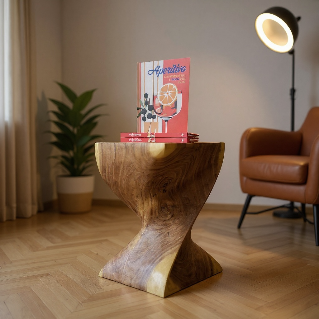 Hand Carved Side Table