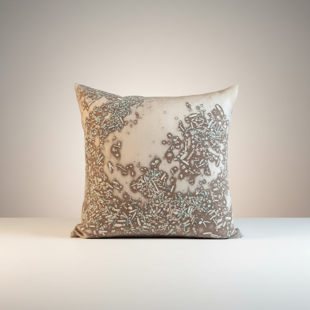 Mineral on Cobble Velvet Pillow